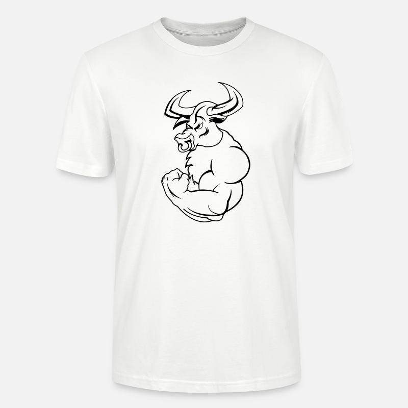 strong_taurus_01 - Stanley/Stella Unisex Bio-T-Shirt CRAFTER - Weiß
