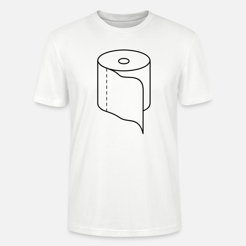 Klorolle / toilet roll (b, 1c) - Stanley/Stella Unisex Bio-T-Shirt CRAFTER - Weiß