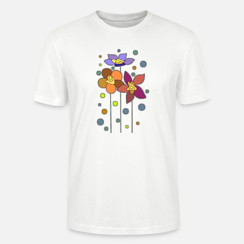 Blumen - Stanley/Stella Unisex Bio-T-Shirt CRAFTER - Weiß