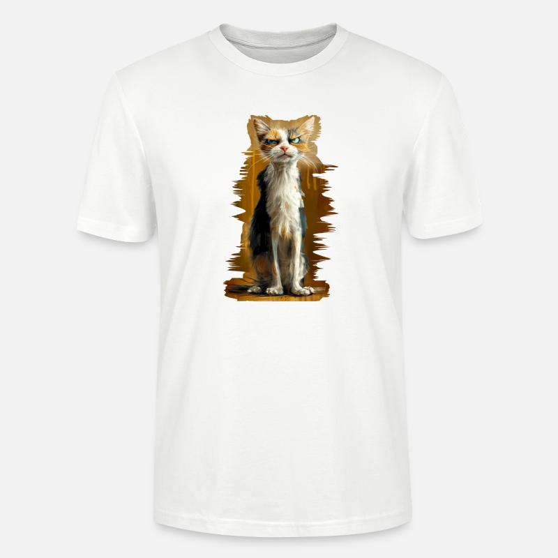 Crumpy Cat - Stanley/Stella Unisex Bio-T-Shirt CRAFTER - Weiß