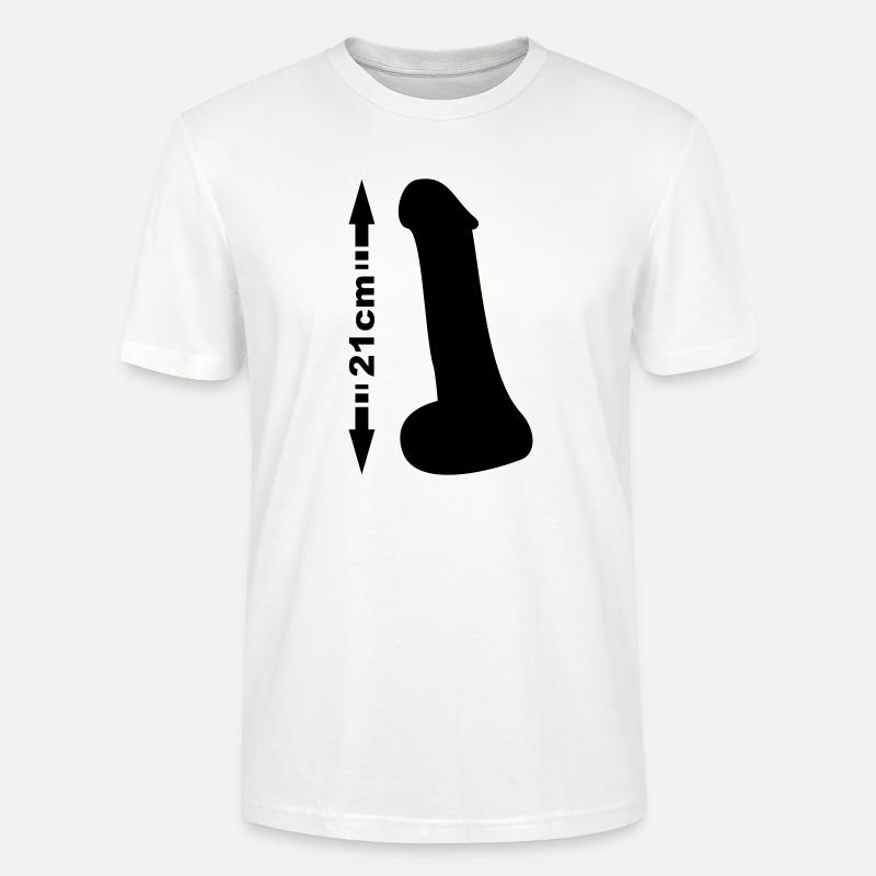 Penis 21cm - Stanley/Stella Unisex Bio-T-Shirt CRAFTER - Weiß
