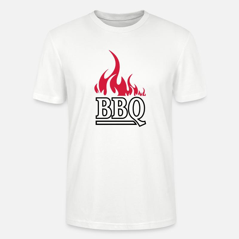 Flammenrot Barbeque BBQ - Stanley/Stella Unisex Bio-T-Shirt CRAFTER - Weiß
