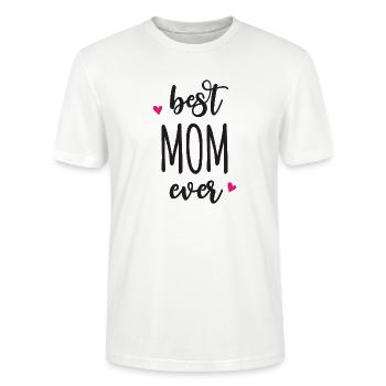 Beste Mutter aller Zeiten - Stanley/Stella Unisex Bio-T-Shirt CRAFTER - Weiß - Vorne - Alina (178cm) & Michal (187cm)