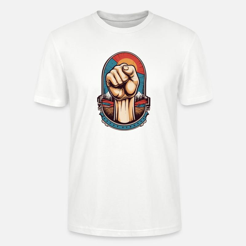 Faust hoch bleib Stark - Stanley/Stella Unisex Bio-T-Shirt CRAFTER - Weiß