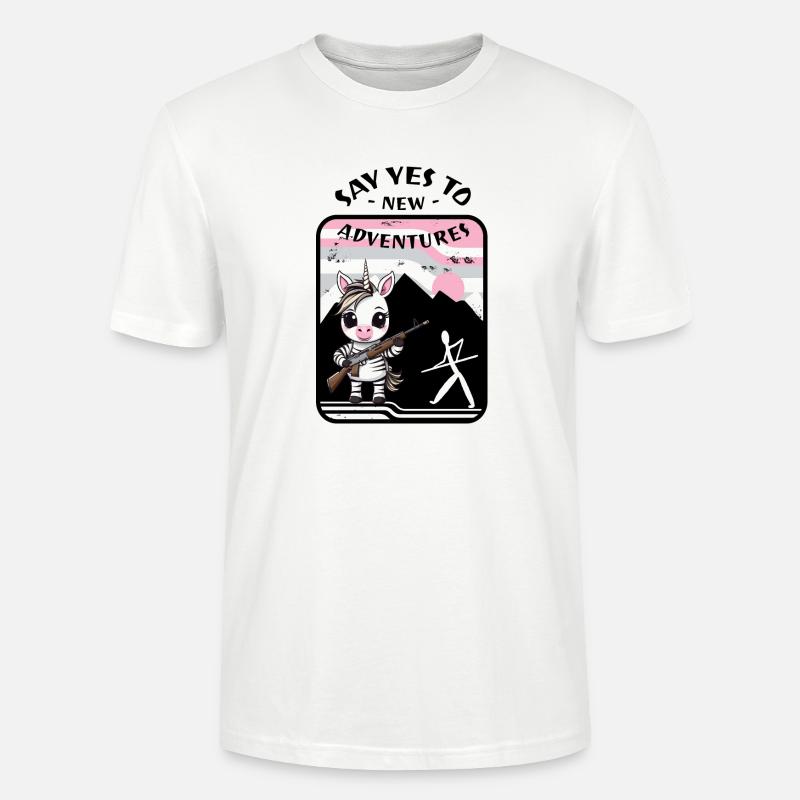 Zebra Einhorn - Stanley/Stella Unisex Bio-T-Shirt CRAFTER - Weiß