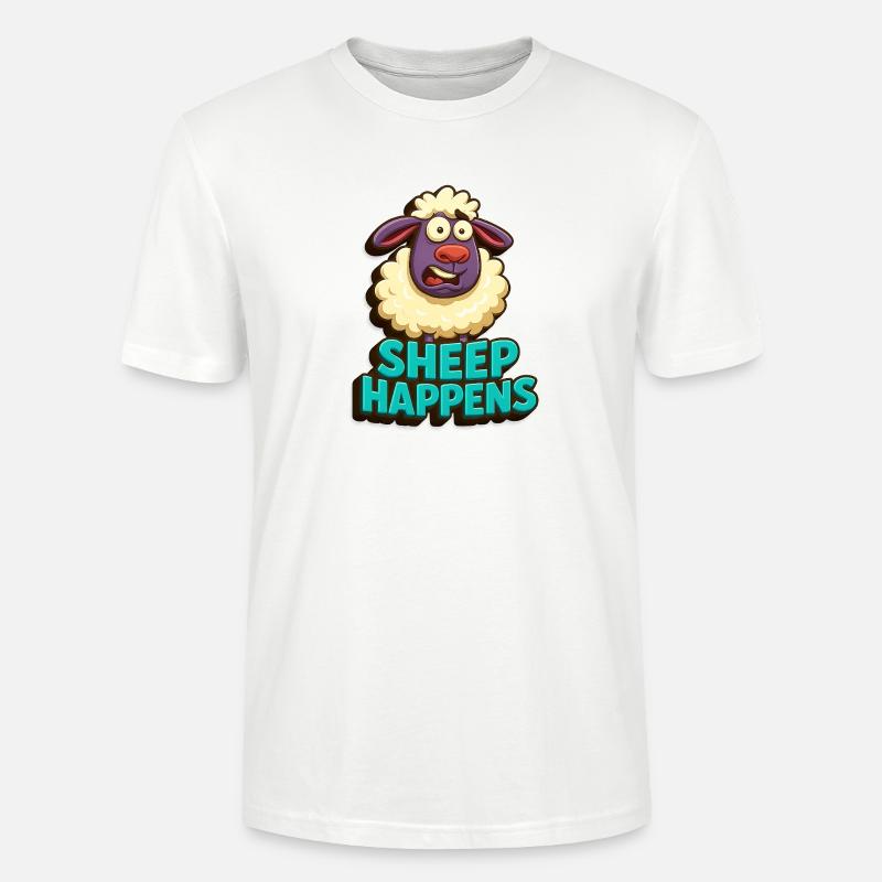 Les moutons arrivent – c’est comme ça - T-shirt bio CRAFTER Stanley Stella Unisexe - blanc