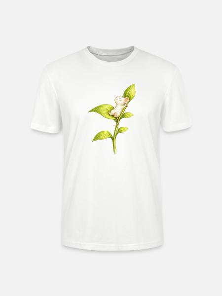 Pustemaus im Grünen - Stanley/Stella Unisex Bio-T-Shirt CRAFTER - Weiß