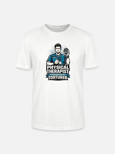 Physiotherapeut Professioneller Folterer - Stanley/Stella Unisex Bio-T-Shirt CRAFTER - Weiß