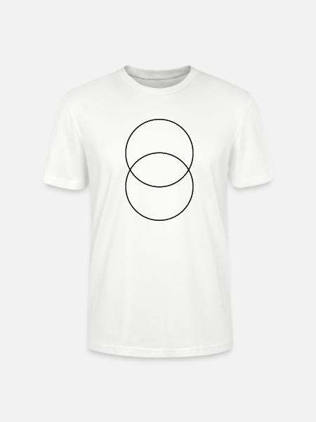 Überlappende Kreise: Minimale geometrische Kunst - Stanley/Stella Unisex Bio-T-Shirt CRAFTER - Weiß