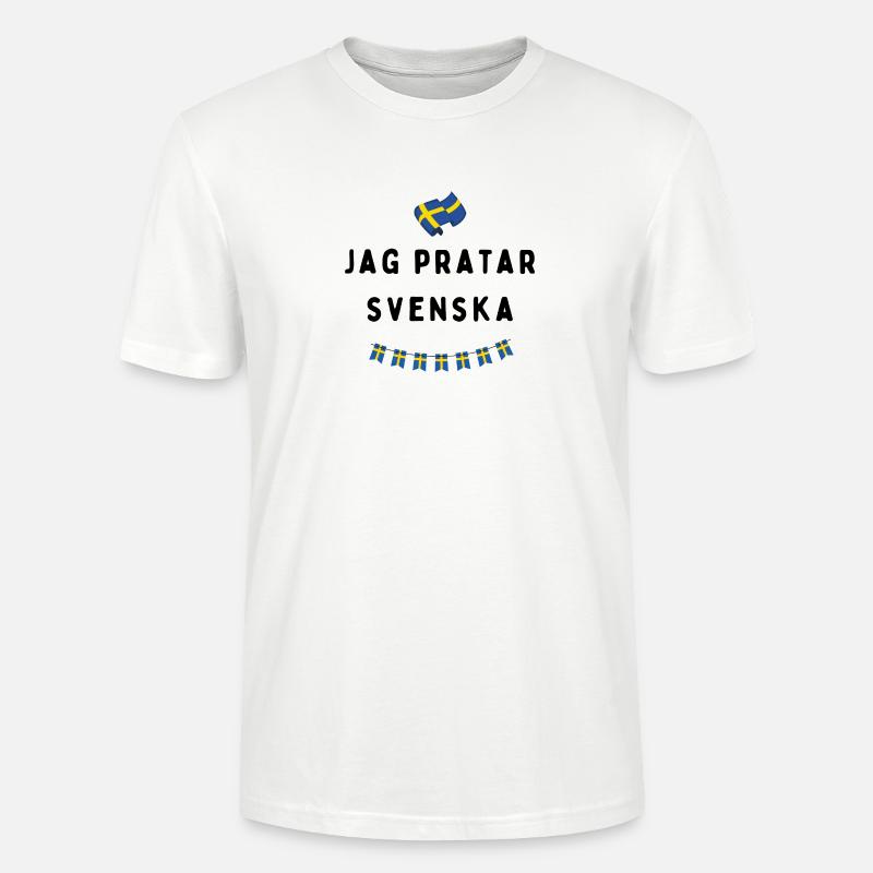Jag pratar svenska schwarz - Stanley/Stella Unisex Bio-T-Shirt CRAFTER - Weiß