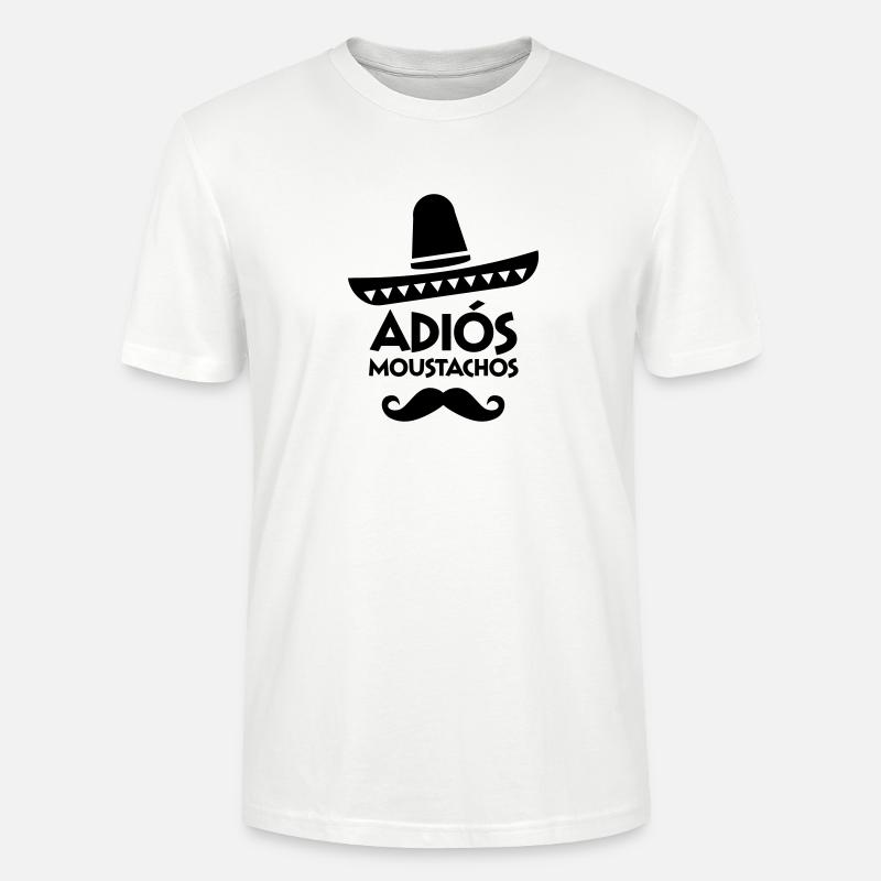 Adiós Moustachos - Stanley/Stella Unisex Bio-T-Shirt CRAFTER - Weiß