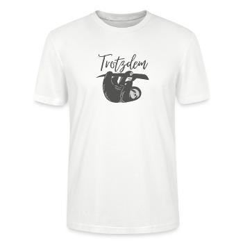 Trotzdem - Stanley/Stella Unisex Bio-T-Shirt CRAFTER - Weiß - Vorne - Alina (178cm) & Michal (187cm)