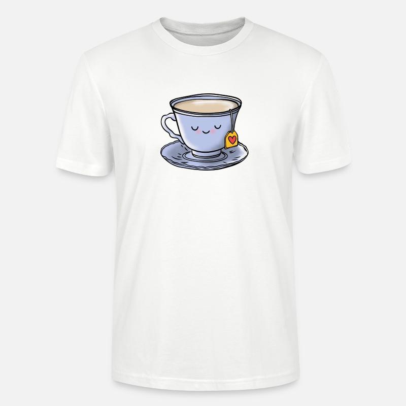 Tee Tasse Süß Kawaii - Stanley/Stella Unisex Bio-T-Shirt CRAFTER - Weiß