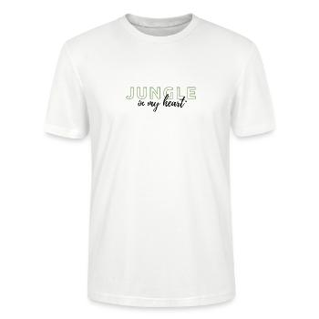 Jungle in my Heart - Stanley/Stella Unisex Bio-T-Shirt CRAFTER - Weiß - Vorne - Alina (178cm) & Michal (187cm)