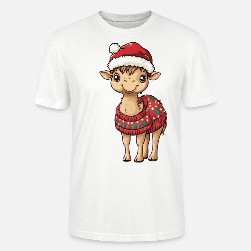 Kamel Weihnachten Comic - Stanley/Stella Unisex Bio-T-Shirt CRAFTER - Weiß