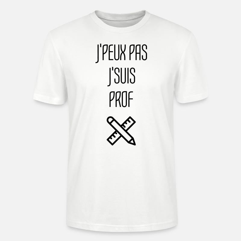 Ecole / Prof / Instit / Professeur / Maîtresse - T-shirt bio CRAFTER Stanley Stella Unisexe - blanc
