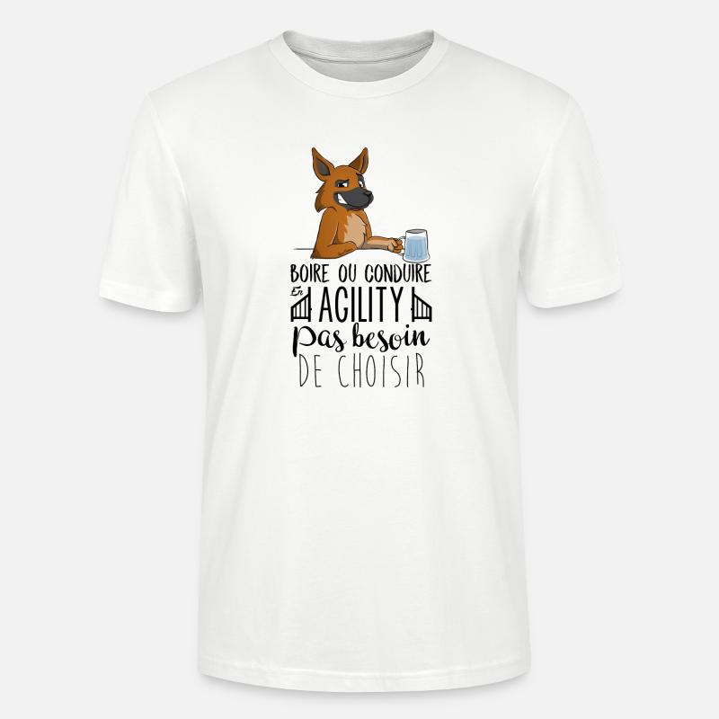 Trinken oder Fahren - Schäferhund - Stanley/Stella Unisex Bio-T-Shirt CRAFTER - Weiß