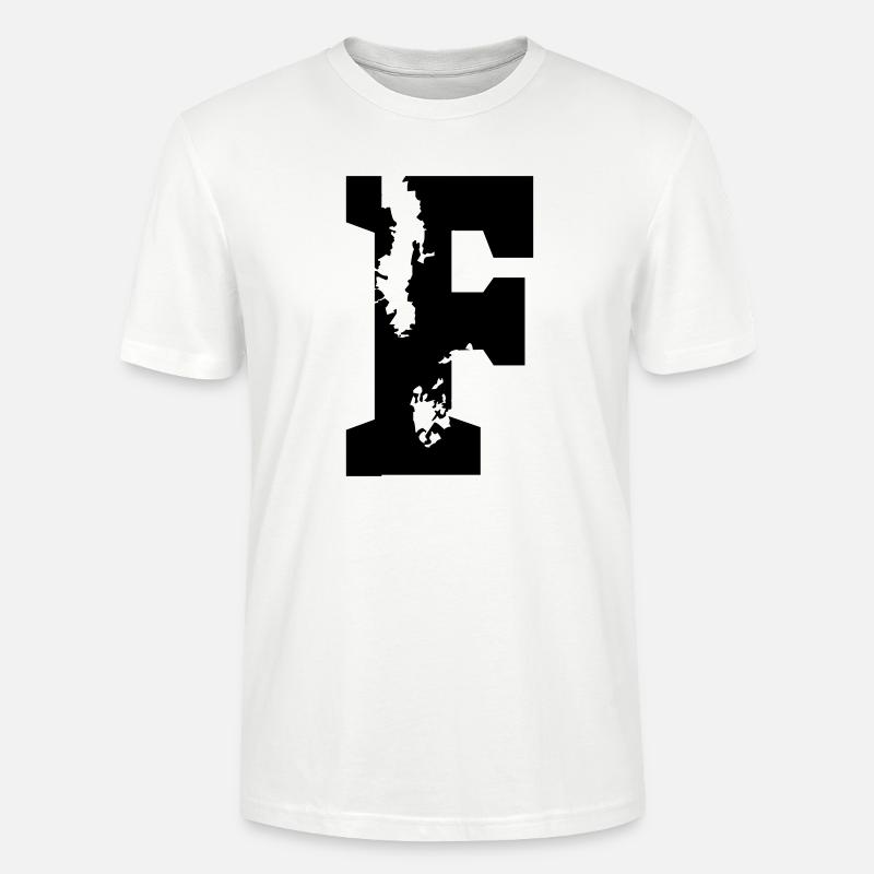 F - Buchstabe - Stanley/Stella Unisex Bio-T-Shirt CRAFTER - Weiß
