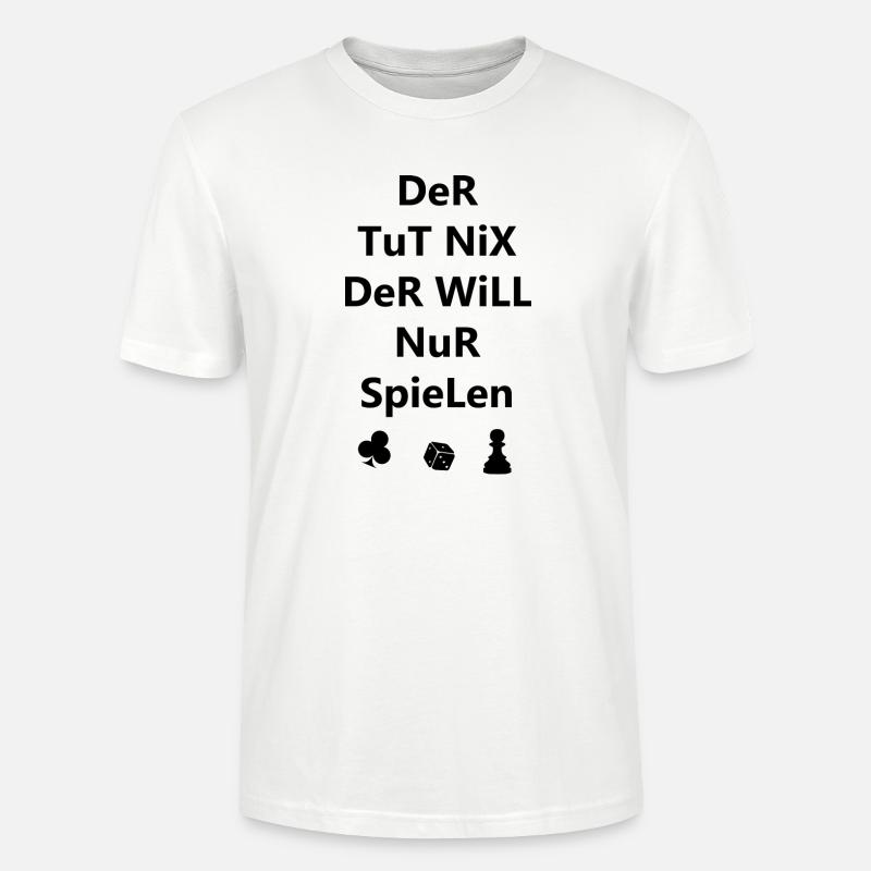 boardgame chess backgammon game night - Stanley/Stella Unisex Bio-T-Shirt CRAFTER - Weiß