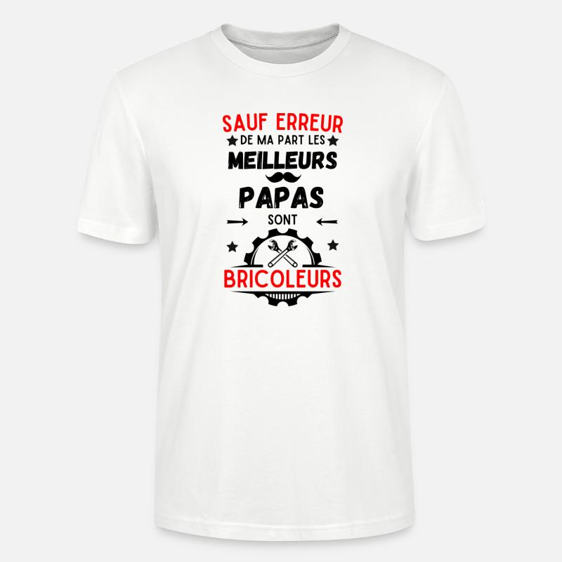 HANDWERKER BESTER PAPA - Stanley/Stella Unisex Bio-T-Shirt CRAFTER - Weiß