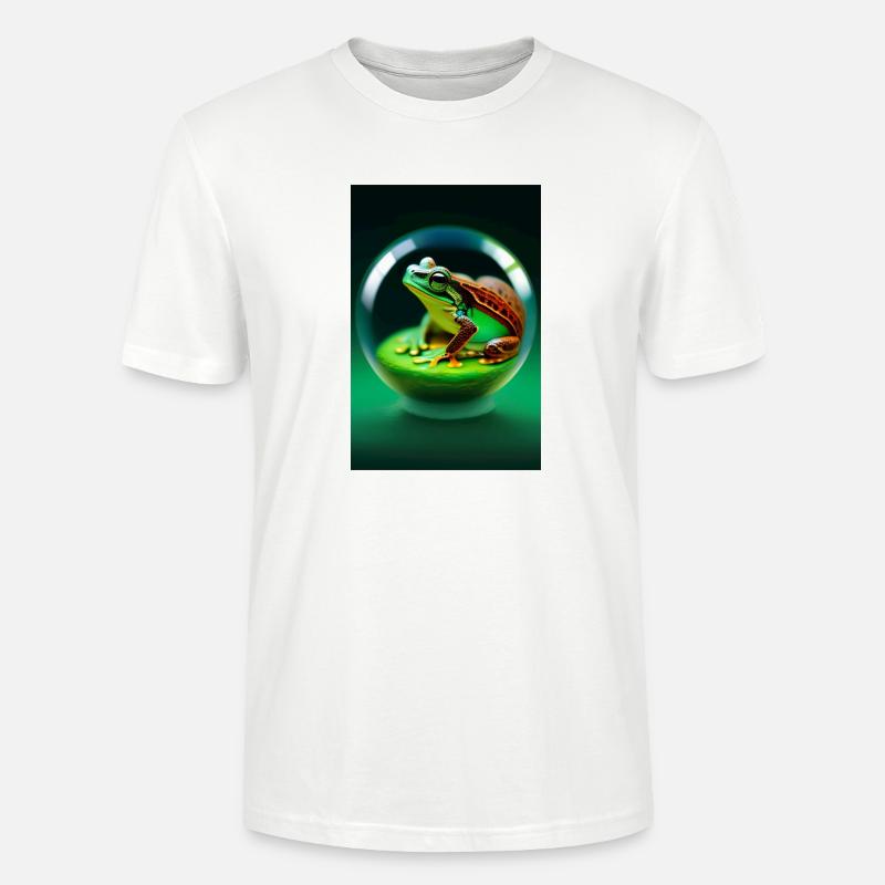 Frosch in einer Kugel - Stanley/Stella Unisex Bio-T-Shirt CRAFTER - Weiß
