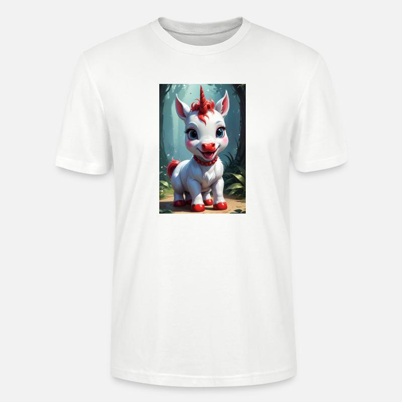 Süßes Einhorn - Stanley/Stella Unisex Bio-T-Shirt CRAFTER - Weiß
