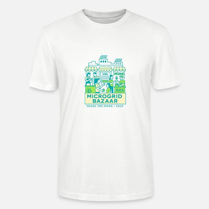 Microgrid Bazaar - Stanley/Stella Unisex Bio-T-Shirt CRAFTER - Weiß