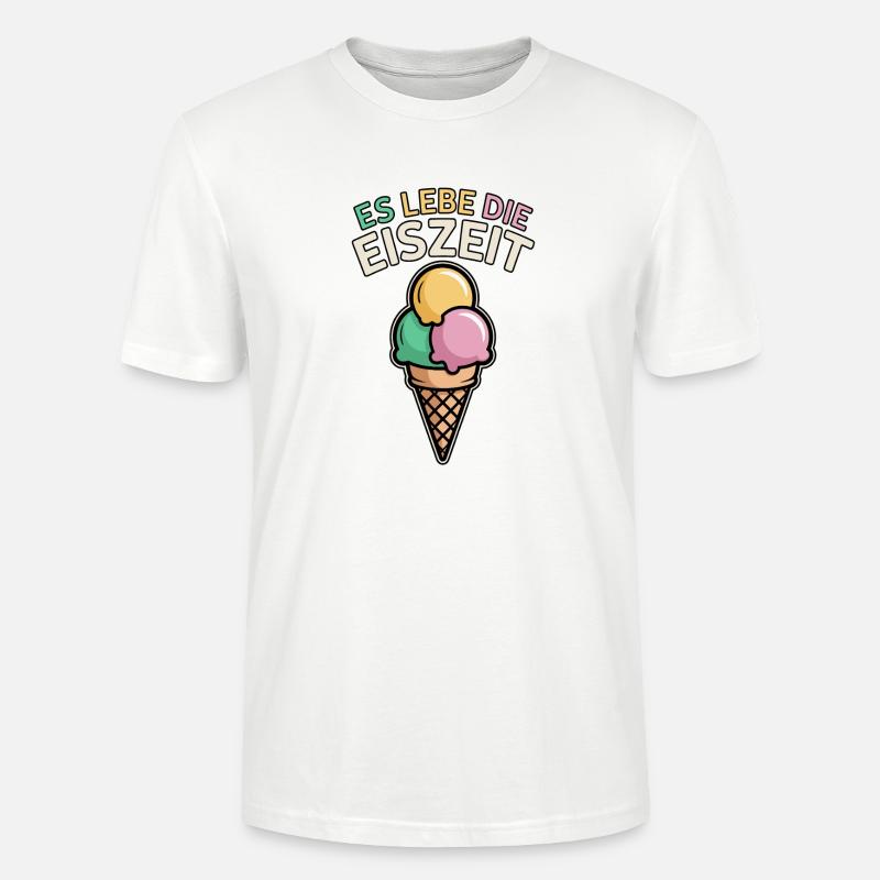Es lebe die Eiszeit - eiscreme - Stanley/Stella Unisex Bio-T-Shirt CRAFTER - Weiß