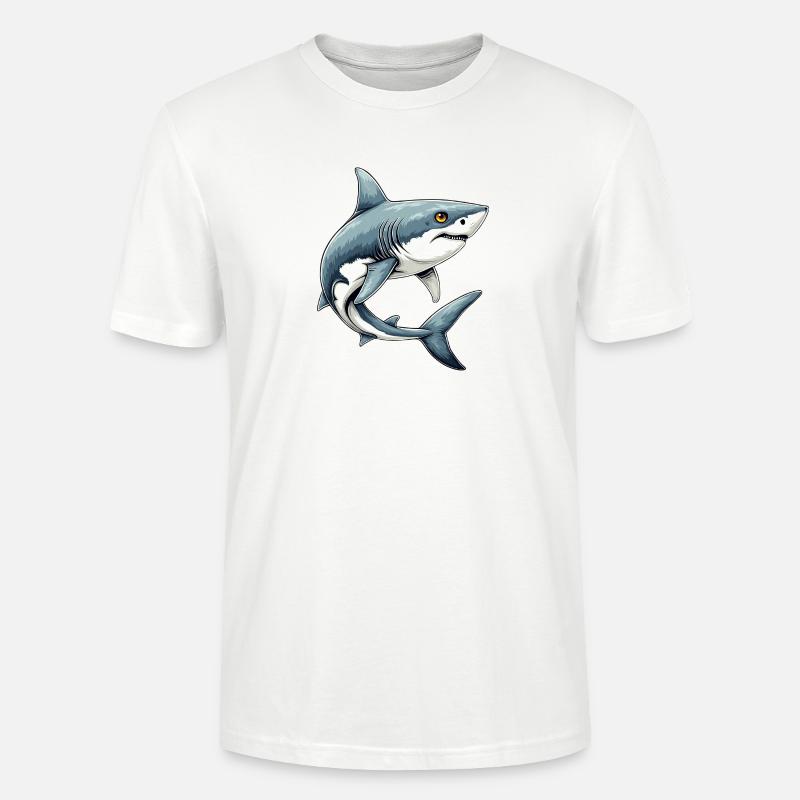 Requin - T-shirt bio CRAFTER Stanley Stella Unisexe - blanc