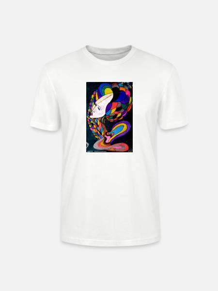 Buntes mystisches Porträt - Stanley/Stella Unisex Bio-T-Shirt CRAFTER - Weiß