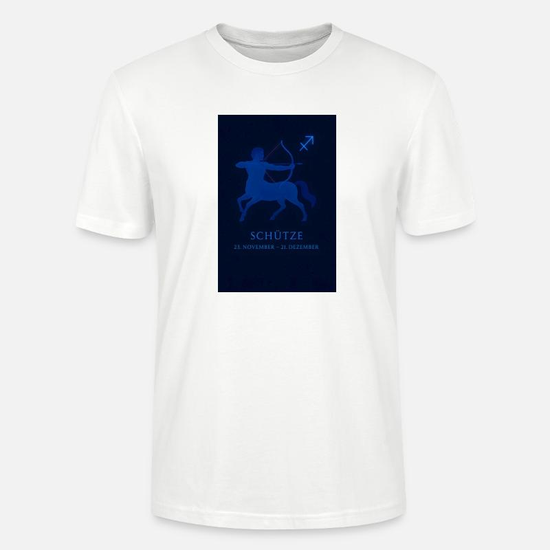 Sternzeichen Schütze mit Bogen & Sternbild - Stanley/Stella Unisex Bio-T-Shirt CRAFTER - Weiß