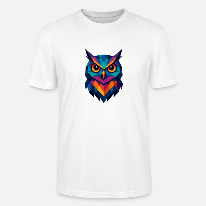 Eule | Eulenkopf Print - Stanley/Stella Unisex Bio-T-Shirt CRAFTER - Weiß