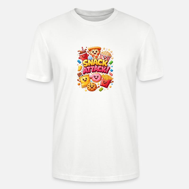 Snack Attack! Bunte Snack-Helden - Stanley/Stella Unisex Bio-T-Shirt CRAFTER - Weiß
