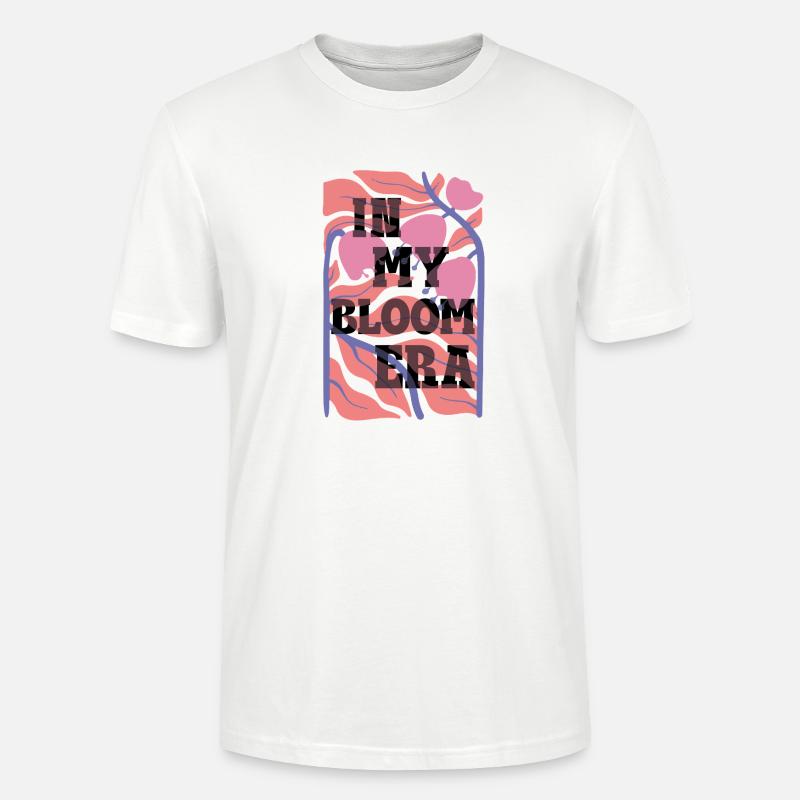 Bloom Nebula Florale Textkunst - Stanley/Stella Unisex Bio-T-Shirt CRAFTER - Weiß
