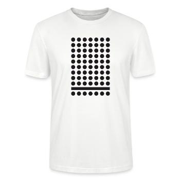 Monochromes Punktgittermuster - Stanley/Stella Unisex Bio-T-Shirt CRAFTER - Weiß - Vorne - Alina (178cm) & Michal (187cm)