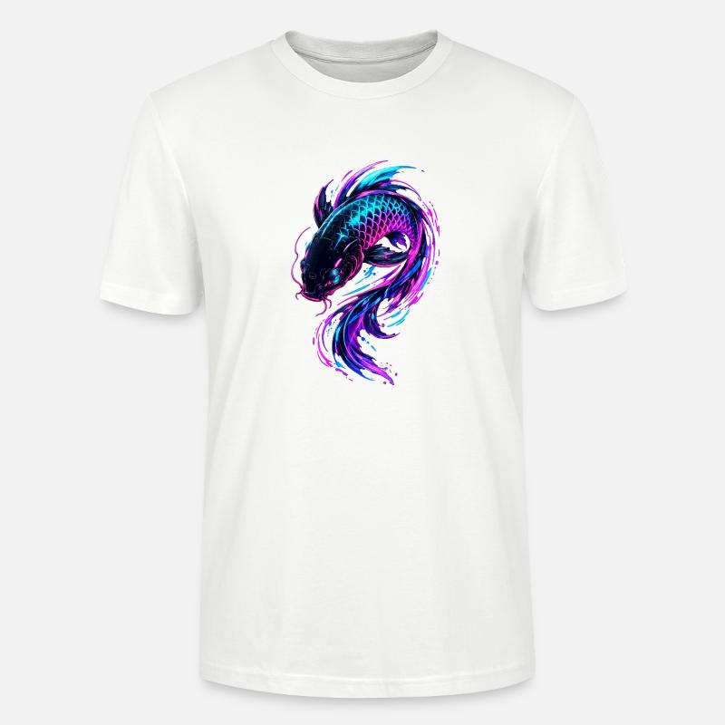 Neon Koi Flow - Stanley/Stella Unisex Bio-T-Shirt CRAFTER - Weiß