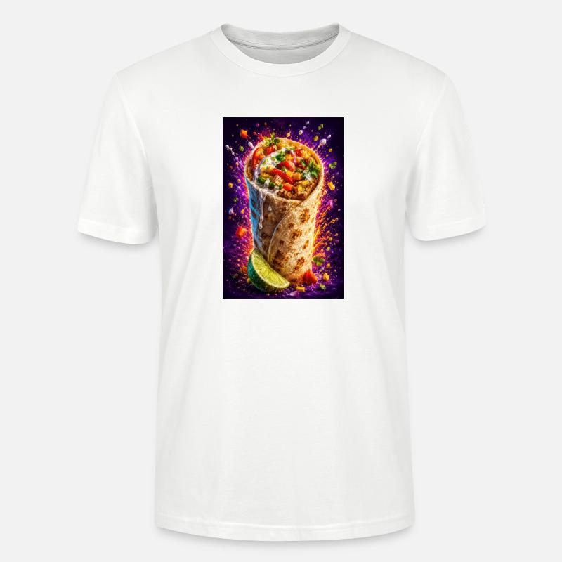 Fiesta Burrito Chargée de Feu - T-shirt bio CRAFTER Stanley Stella Unisexe - blanc
