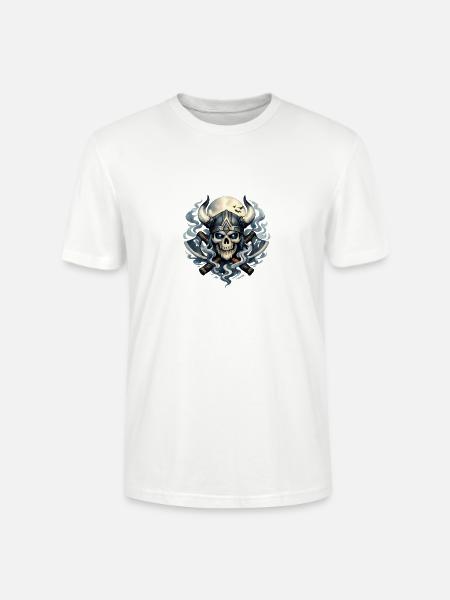 Nebelviking Schädel - Stanley/Stella Unisex Bio-T-Shirt CRAFTER - Weiß