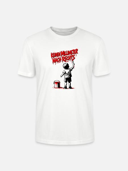 Keinen Millimeter nach Rechts – Gegen Nazis - Stanley/Stella Unisex Bio-T-Shirt CRAFTER - Weiß