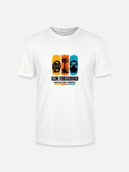 Kleine Verbesserungen – Fitness Motivation - Stanley/Stella Unisex Bio-T-Shirt CRAFTER - Weiß