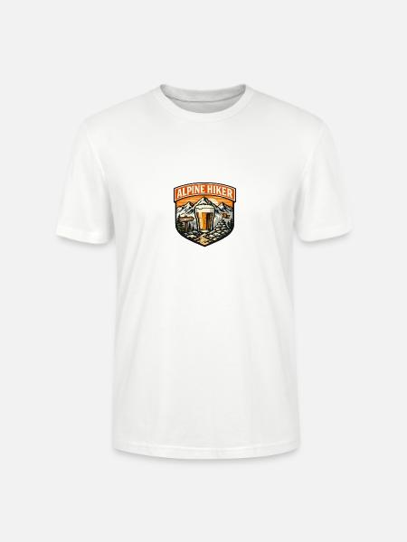 Alpine Hiker Abzeichen - Stanley/Stella Unisex Bio-T-Shirt CRAFTER - Weiß