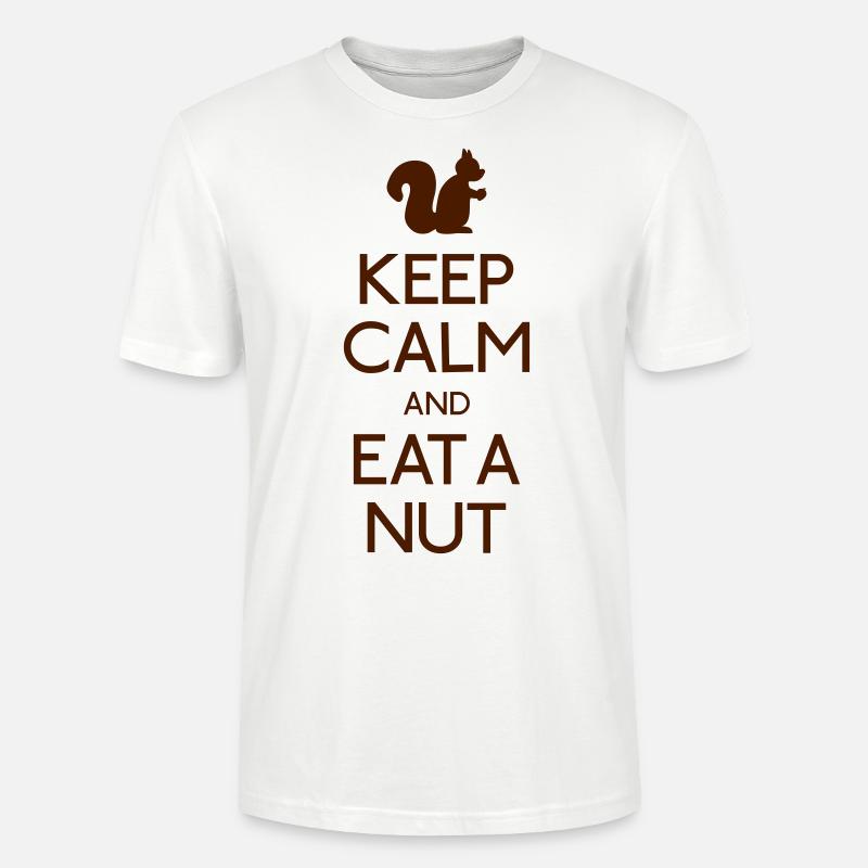 Keep Calm Eichhörnchen - Stanley/Stella Unisex Bio-T-Shirt CRAFTER - Weiß