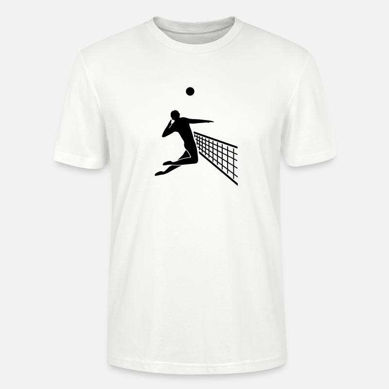 Volley-ball - T-shirt bio CRAFTER Stanley Stella Unisexe - blanc