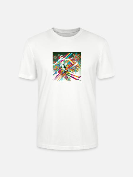 Crazy Skier - Stanley/Stella Unisex Bio-T-Shirt CRAFTER - Weiß