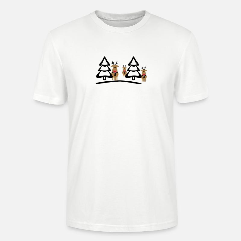 Weihnachten Rentiere Crew - Stanley/Stella Unisex Bio-T-Shirt CRAFTER - Weiß