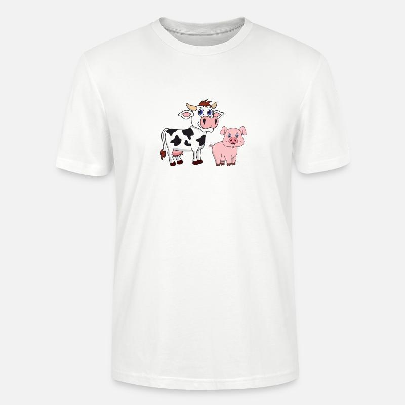 Cochon de vache - T-shirt bio CRAFTER Stanley Stella Unisexe - blanc