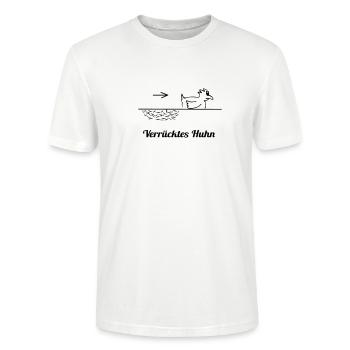 Verruecktes Huhn - Stanley/Stella Unisex Bio-T-Shirt CRAFTER - Weiß - Vorne - Alina (178cm) & Michal (187cm)