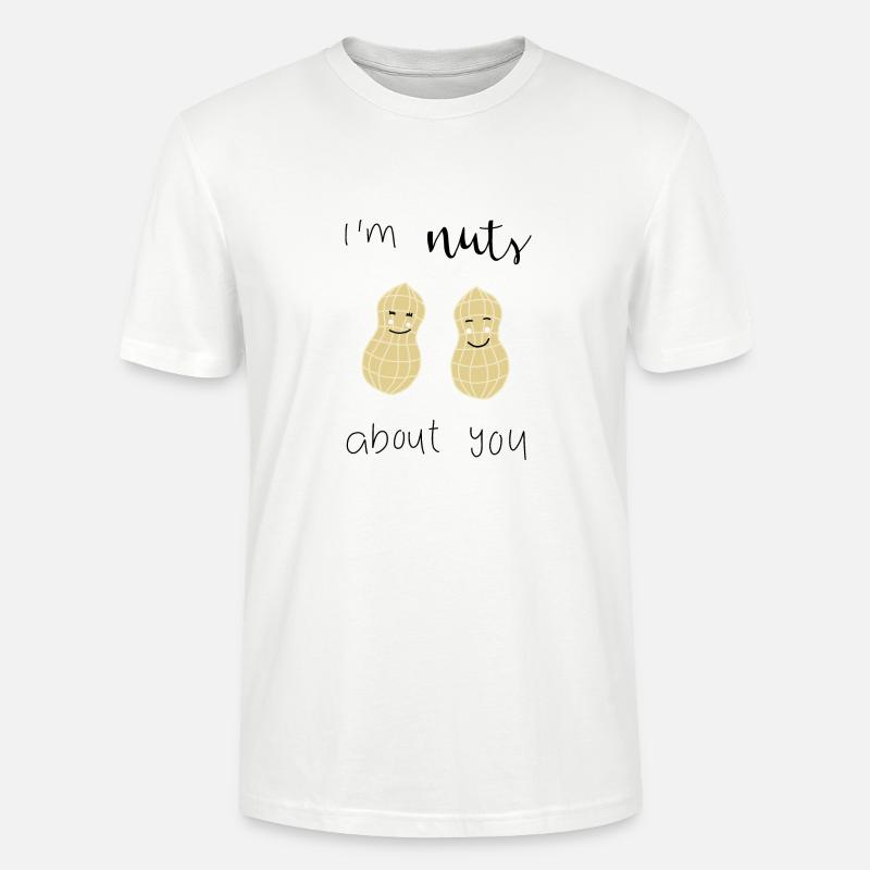 Erdnuss Spruch - Stanley/Stella Unisex Bio-T-Shirt CRAFTER - Weiß