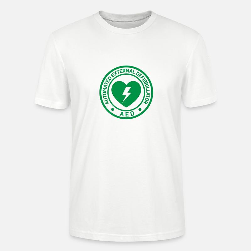 AED Notfall-Defibrillator Erste Hilfe - Stanley/Stella Unisex Bio-T-Shirt CRAFTER - Weiß