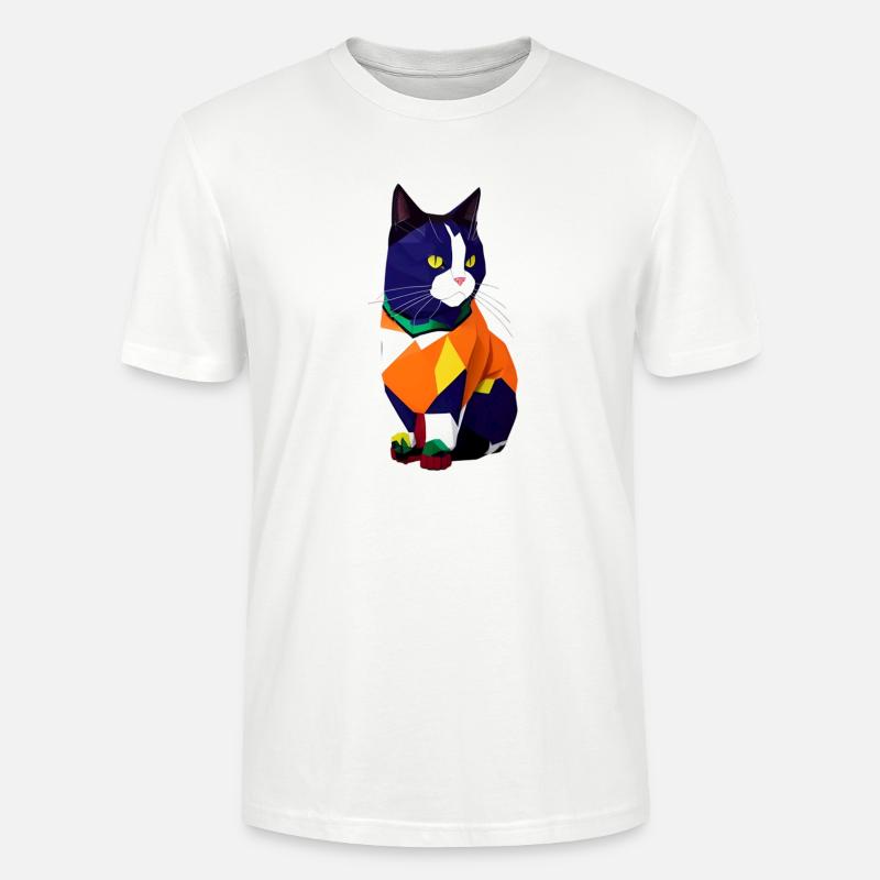 Le chat dans le pull - T-shirt bio CRAFTER Stanley Stella Unisexe - blanc